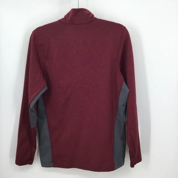Columbia Men’s Burgundy Zip-Up Pullover Jacket Burgundy Casual Warm Size Small - Picture 2 of 5